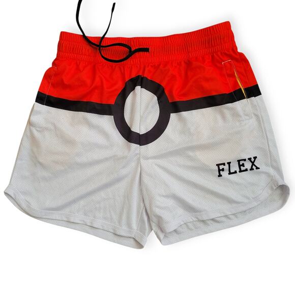 Flexliving Muscle Shorts Pokeball Mesh Gym Bodybuilding Shorts Men Sz 2XL - Picture 5 of 10